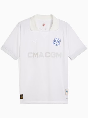 Olympique de Marseille 125th anniversary limite jersey men's white sportswear football kit top shirt 2024-2025